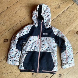 PICTURE girls size 8 ski and snowboard jacket - Terrazzo Pattern
